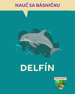 Detská kniha AHA svet: Delfín. Nauč sa básničku