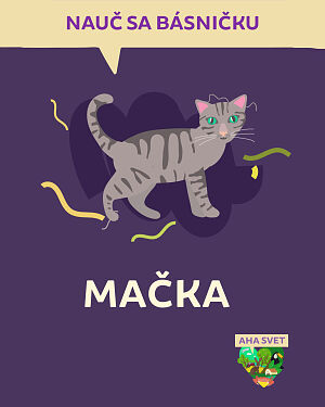 Detská kniha AHA svet: Mačka domáca. Nauč sa básničku
