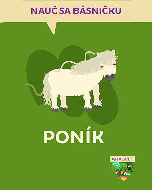Detská kniha AHA svet: Poník. Nauč sa básničku